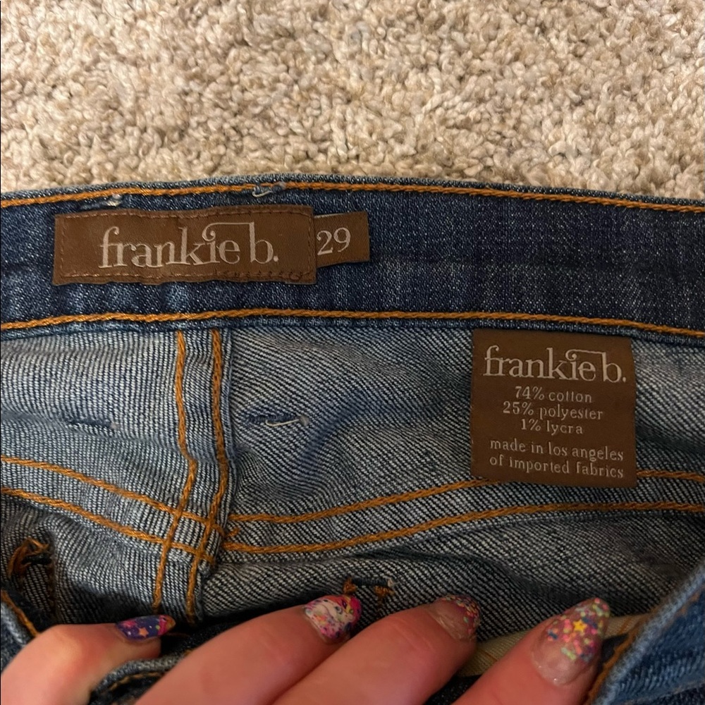 Frankie B Stud Pocket Bootcut Jeans Size 29 - Picture 5 of 8
